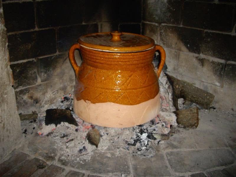 Cazuela de Barro - Cacerola tradicional artesanal de arcilla roja